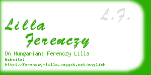 lilla ferenczy business card